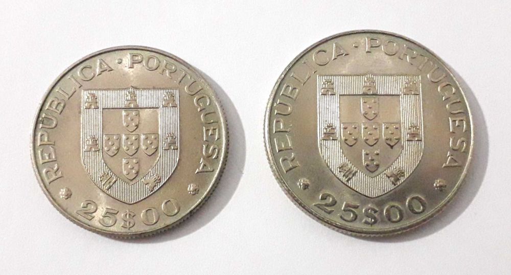 6 Moedas de 25 Escudos Comemorativas