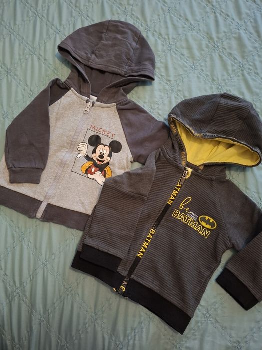 Zestaw bluza bluza z kapturem na zamek Batman myszka mickey