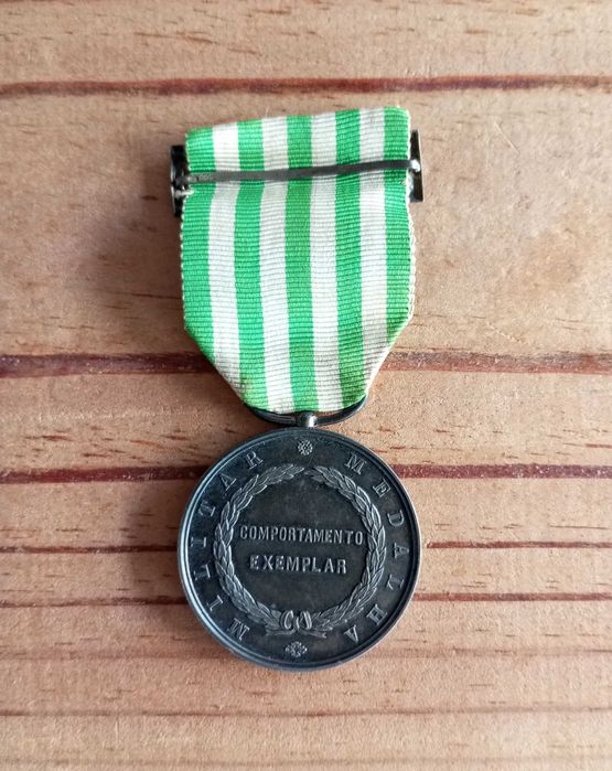 Antiga Medalha Militar Comportamento Exemplar D. Luiz I 1863 em prata