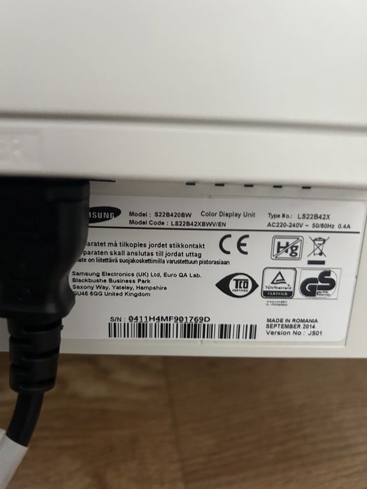 Монітор Samsung S22B420BW