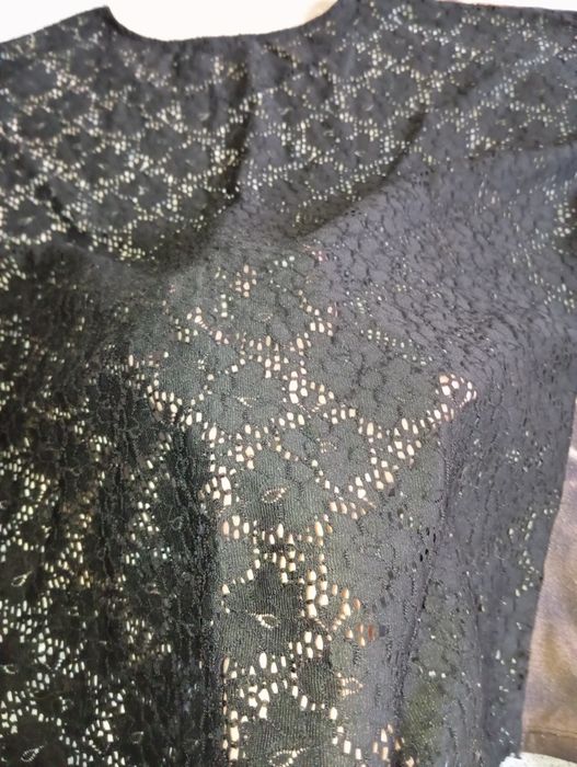 Bluzka z lampartem i koronką