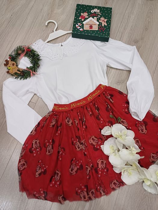 Spódniczka tiulowa na święta, spódnica tiul świąteczna, Minnie 116