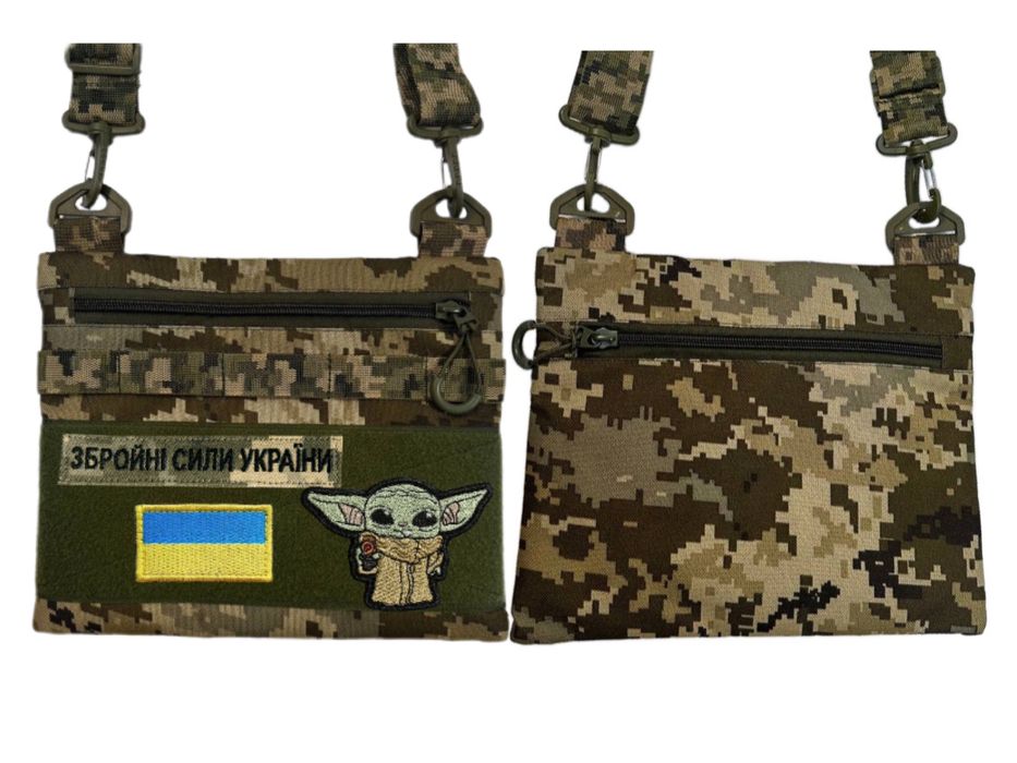 Сумка месенджер 27*22 через плече , під патчі , барсетка чоловіча