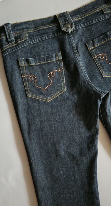 Jeansy bootcut flared Vintage alternatiw office M-L niski stan  y2k 00