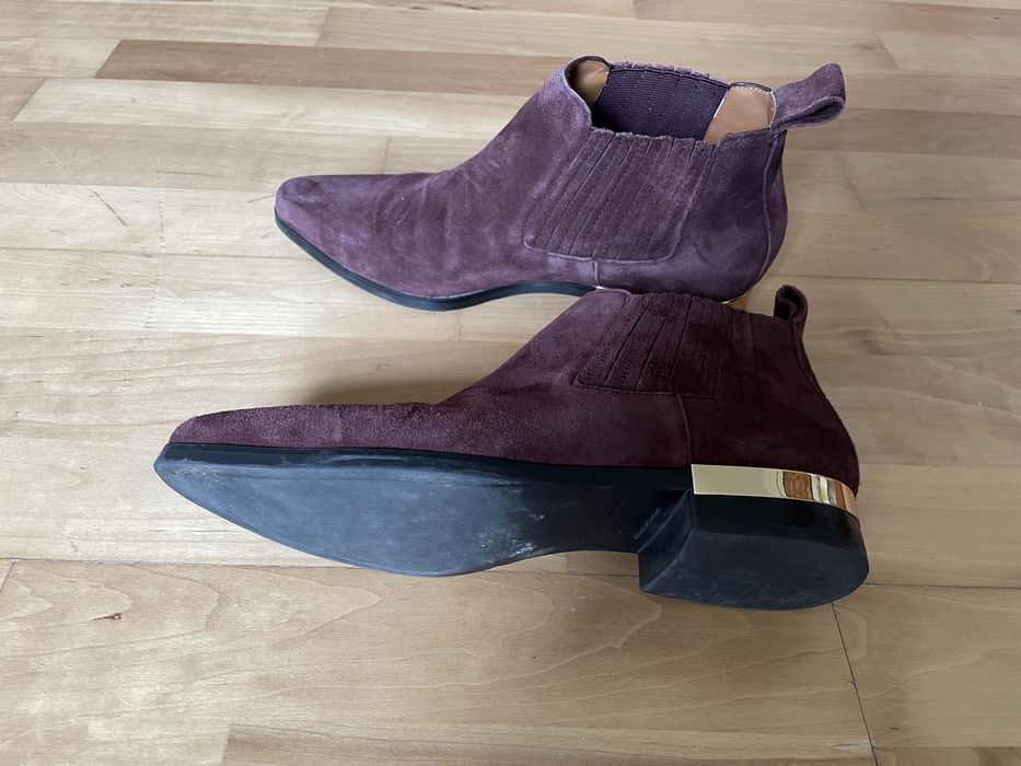 Botins camurça Zara bordeaux