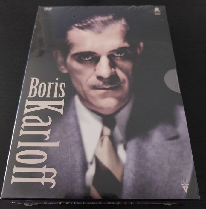 Caixa de DVDs de filmes com Boris Karloff