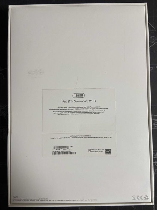 Apple iPad 7-го покоління, 128GB , Gold, Wi-Fi