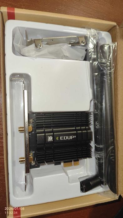 Адаптер WiFi 7 EDUP BE9715GS (Intel BE200) PCI-E x1