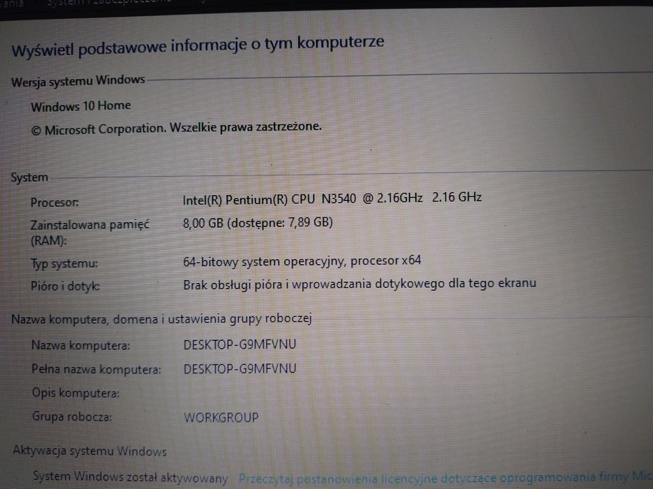 TYLKO DO 30.06 Laptop HP 15. Sprzedam lub zamienie SPRAWNY z dyskiem lub bez