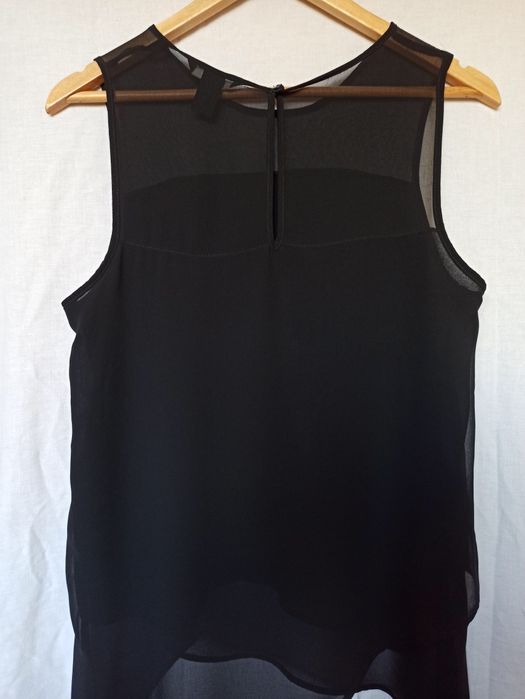 Blusa preta assimétrica M, H&M