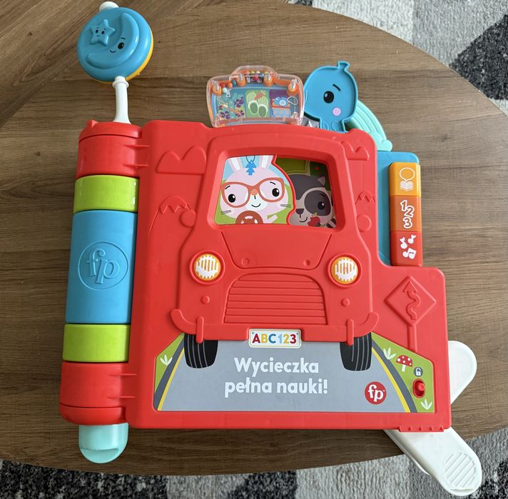 Fisher-Price Edukacyjna Gigaksięga 2w1 Wycieczka Pełna Nauki – Stan BDB