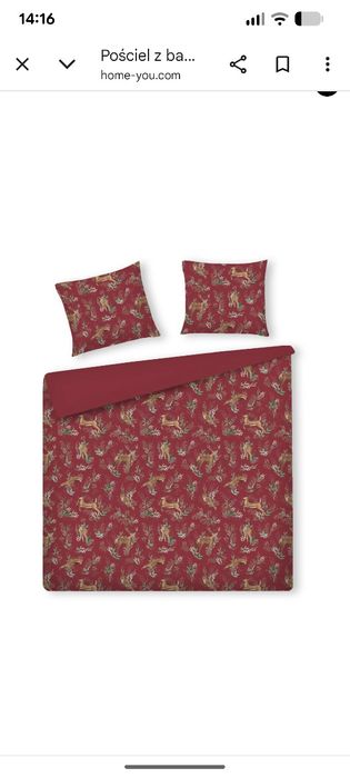 Pościel świąteczna satynowa Home&You 160x200