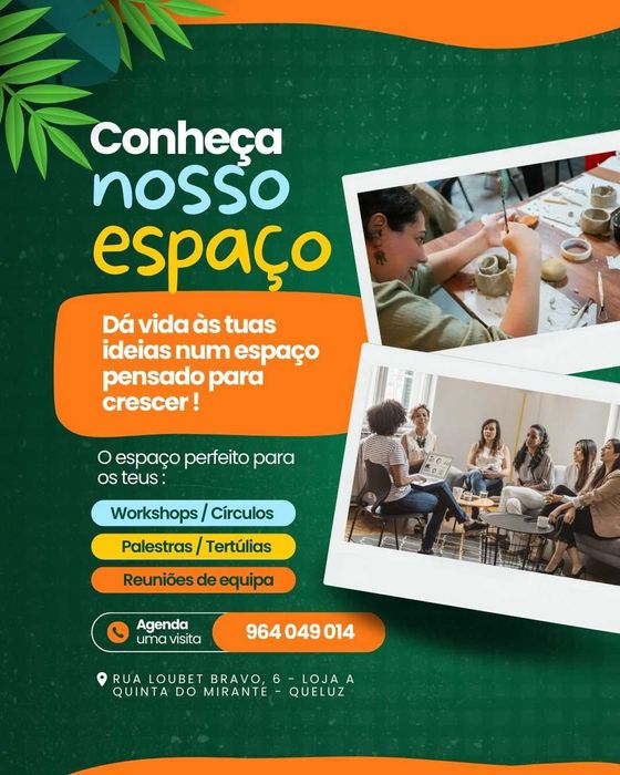 Espaço para workshops, reuniões, palestras