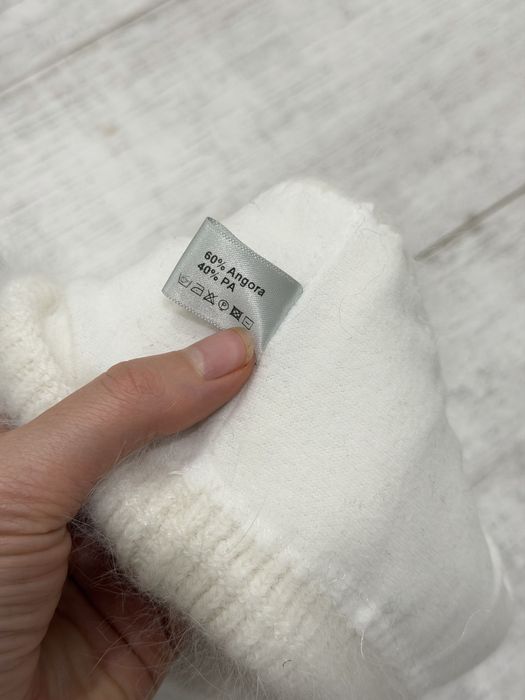 Шапка ангора женская белая