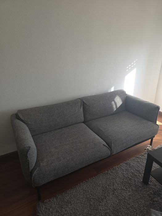 Sofá IKEA ÄPPLARYD – 3 lugares – Cinzento/Preto