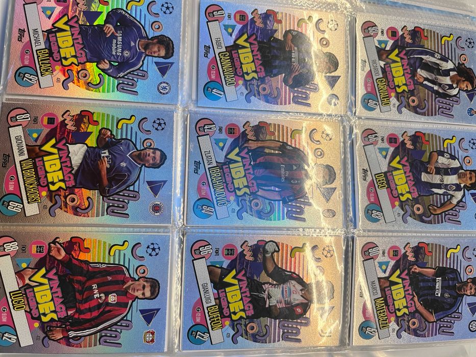 18 cartas Vintage Vibes Legend Match Attax 24/25