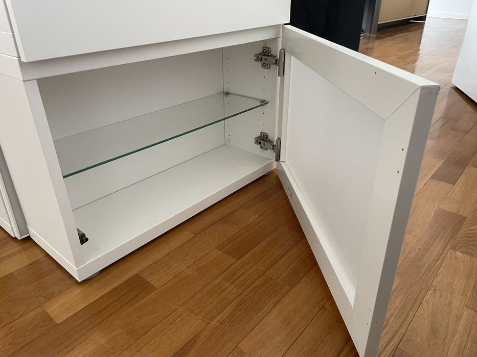 Armario parede Ikea Besta + Glassvik Branco x2