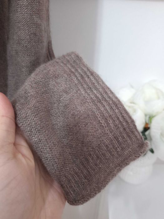 Damski Sweter Kardigan Kaszmirowy Jasny Brązowy Max Studio S