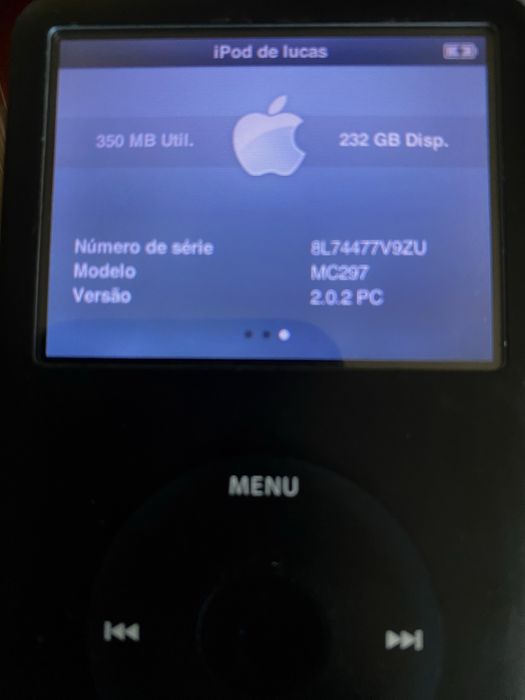 Apple Ipod Classic 7th - 256gb - bateria 2000mah.