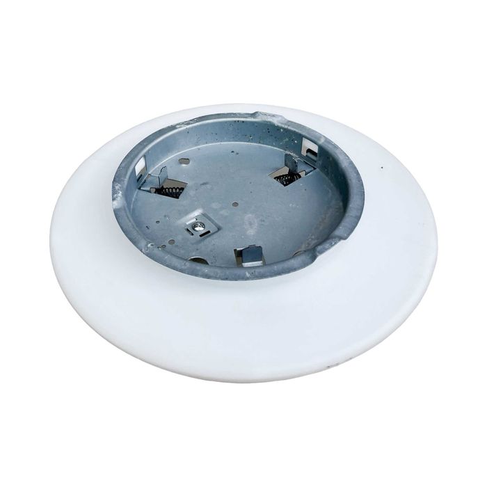 Biały plafon sferyczny HP Leuchten, Niemcy lata 70.