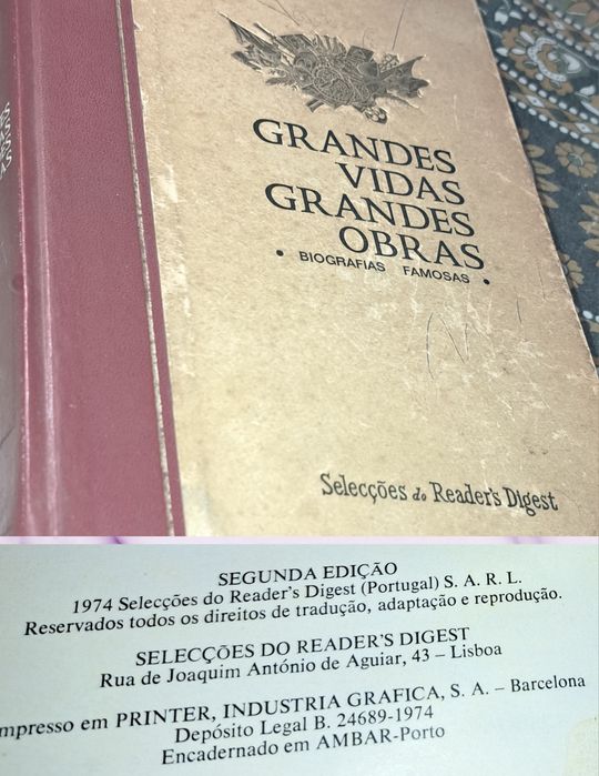 Livro "Grandes Vidas Grandes Obras"