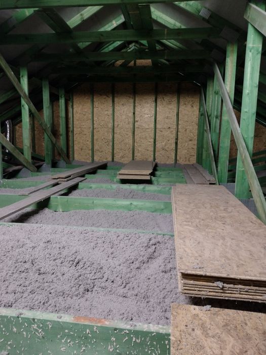 Wełna celuloza λ 0,037 ocieplenie poddasza wiązary strop