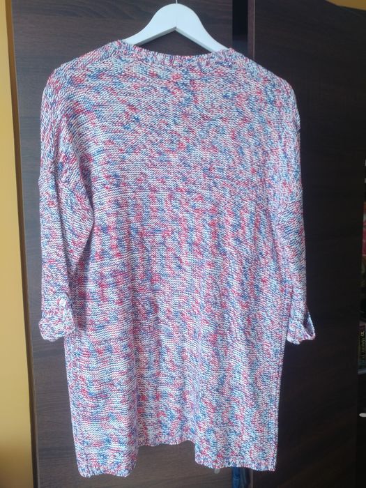 Melanżowy kardigan z kieszeniami sweter Sinsay oversize