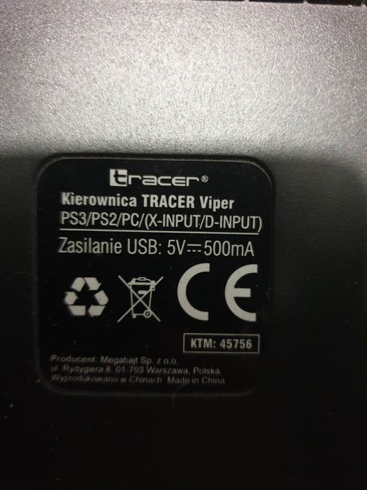 Kierownica tracer viper 270°