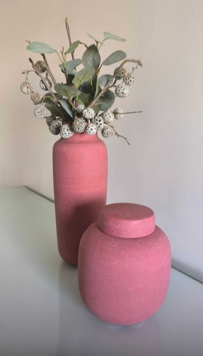 Conjunto em resina e pedra