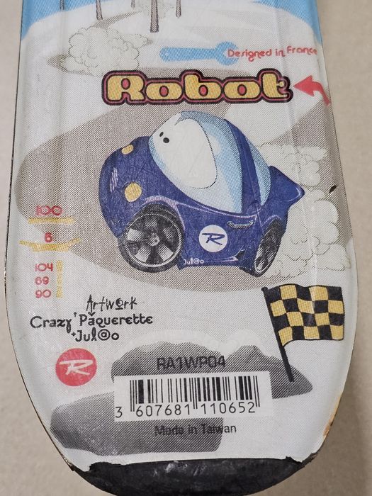 Narty dziecięce 100cm Rossignoll, przygotowane do sezonu.