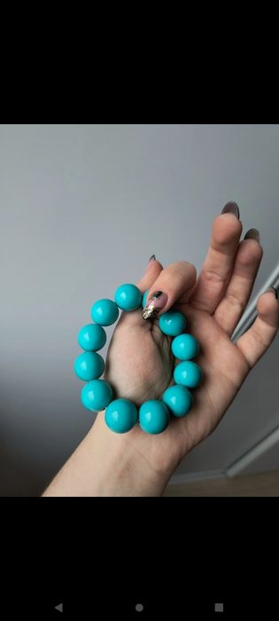 turkusowe korale na rękę bransoletka z lat 2000 do 2012