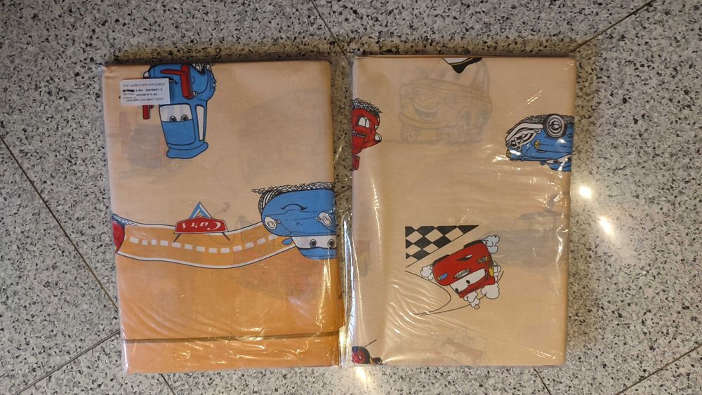 Jogo de Lençóis Solteiro Cars, 100% algodão