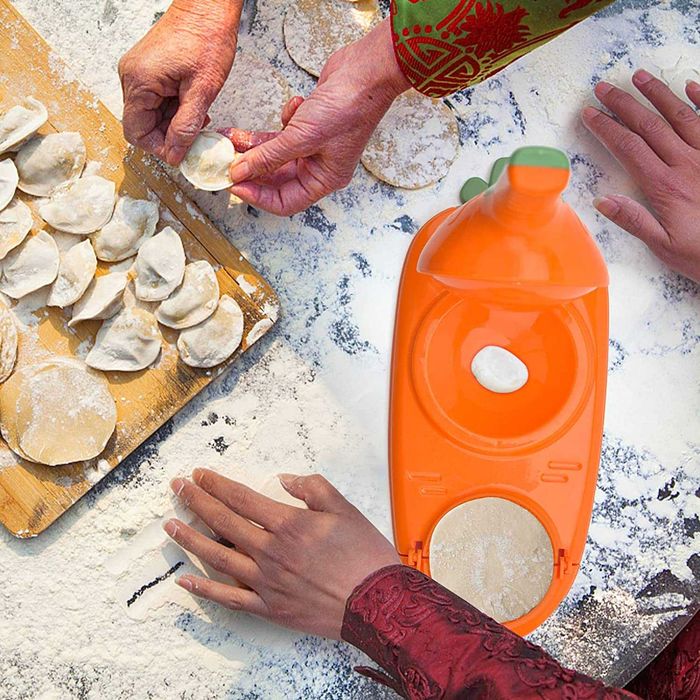 Máquina de fazer rissóis, laranja, novo