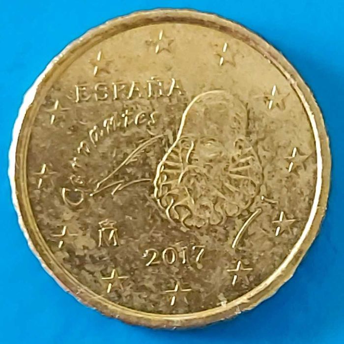 10 Cêntimos de 2017 de Espanha,  Miguel Cervantes