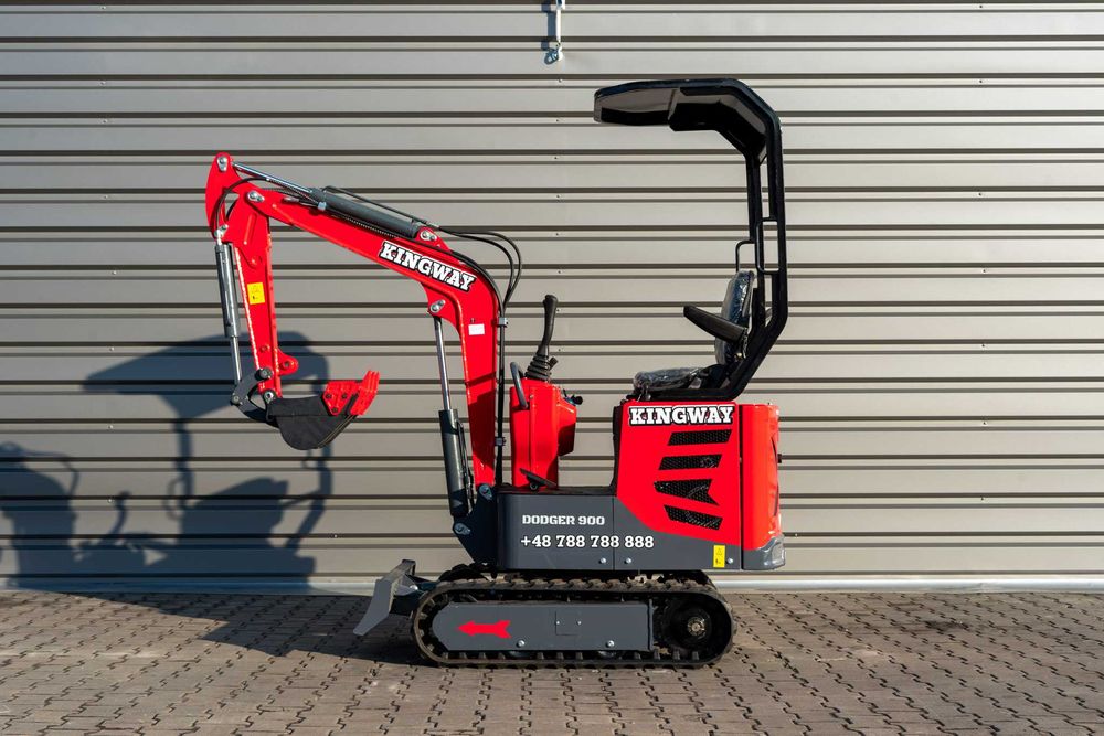 Minikoparka KINGWAY DODGER 900 z ramieniem skrętnym
