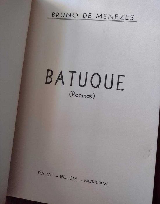 Batuque - Bruno de Menezes Edição Especial 1966