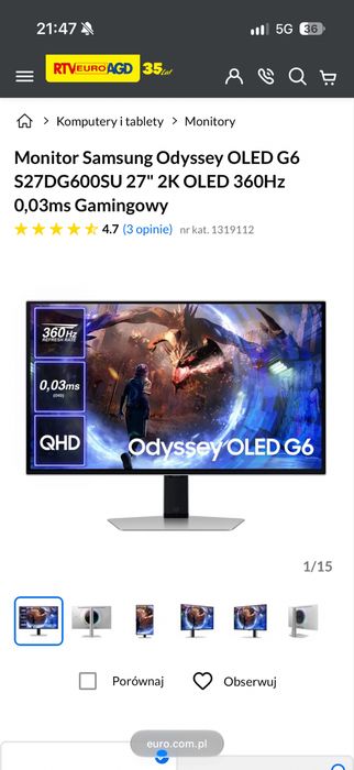 Samsung Odyssey g6 Oled