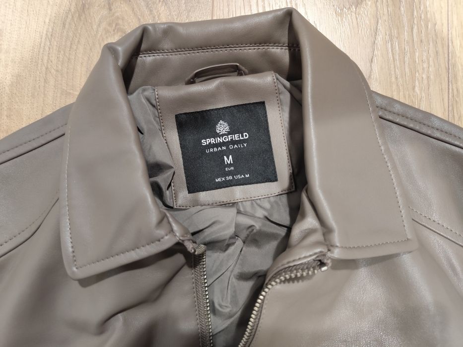 Kurtka męska bomberka Springfield sztuczna skóra eko brązowa nowa M