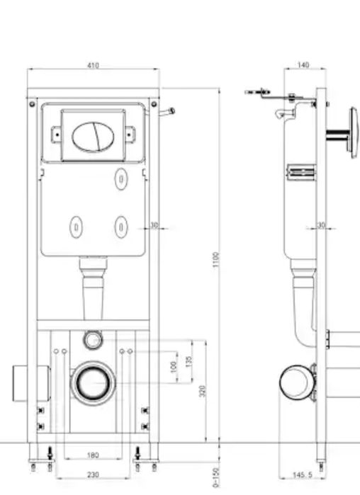 Spłuczka podtynkowa, 11 L
