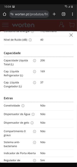 Frigorifico Kunft 206 litros