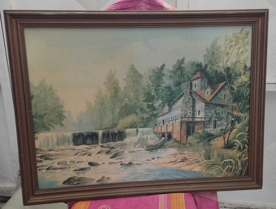 Quadro decorativo anos 80, usado em bom estado