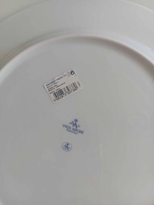 Pratos Marcadores Banda Azul  VISTA ALEGRE novos