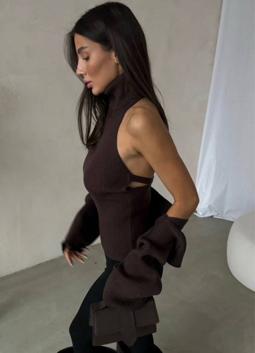 Топ з болеро із золотою застібкою жіночий. Кардиган жіночий. Светр