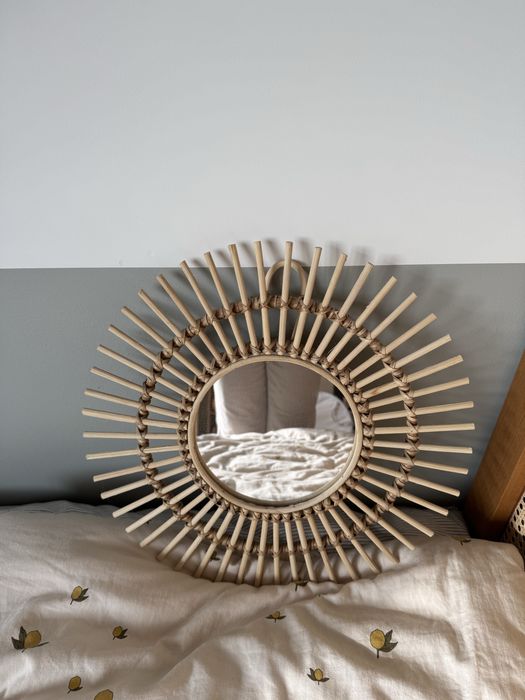 Lusterko boho h&m rattan