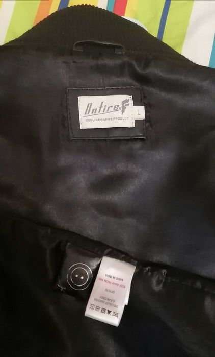 Onfire куртка XL шкіряна куртка кожаная спорт слімфіт демісезон