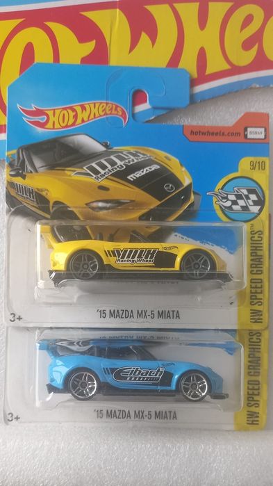 Conjunto 2 , 15 mazda mx-5 miata hot wheels