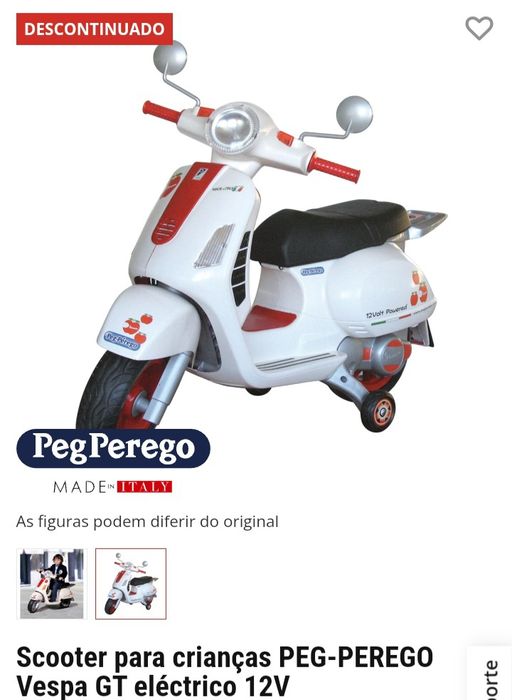 Scooter para crianca peg perego vespa  eletrico