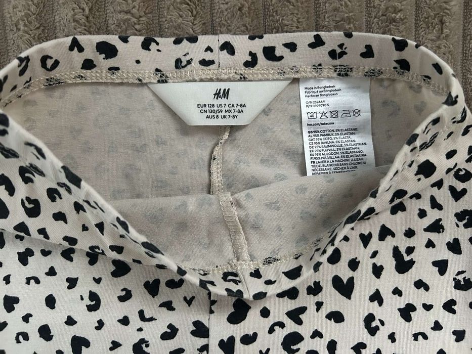 Фірмові стильні велосипедки H&M на дівчинку, 7-8 років