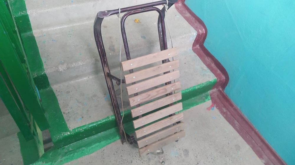 Зимние на полозьях сани