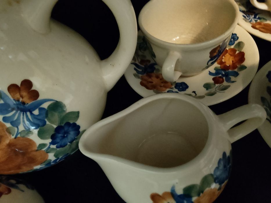 art deco piękny serwis do kawy prl